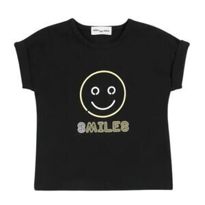Miles the Label Smile Graphic T-Shirt Black 3M NEW